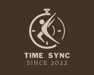 Human Clock Timer  logo design