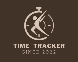 Human Clock Timer  logo design