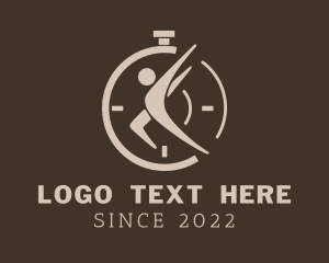 Timer - Human Clock Timer logo design