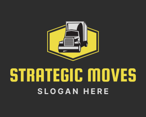 Logistics Delivery Cargo Truck logo design