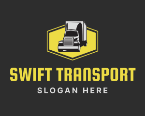 Logistics Delivery Cargo Truck logo design