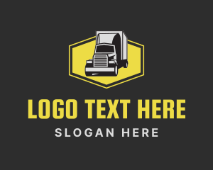 Freight - Logistics Delivery Cargo Truck logo design
