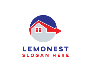 Land - Home Apartment Arrow logo design