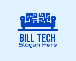 Blue Tech Couch logo design