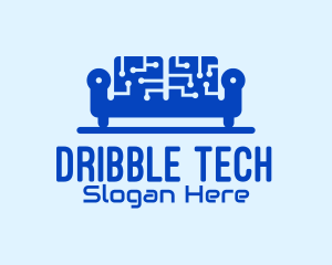 Blue Tech Couch logo design