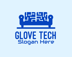 Blue Tech Couch logo design