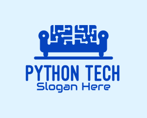 Blue Tech Couch logo design