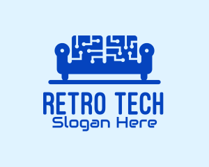 Blue Tech Couch logo design