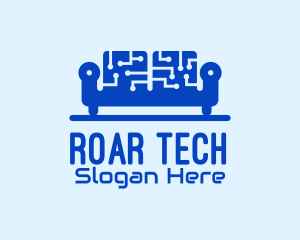 Blue Tech Couch logo design