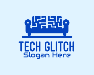 Blue Tech Couch logo design