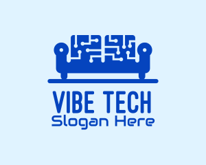 Blue Tech Couch logo design