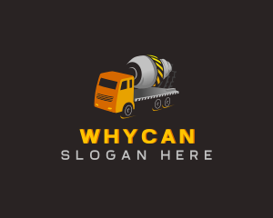 Truck - Mixer Truck Construction logo design