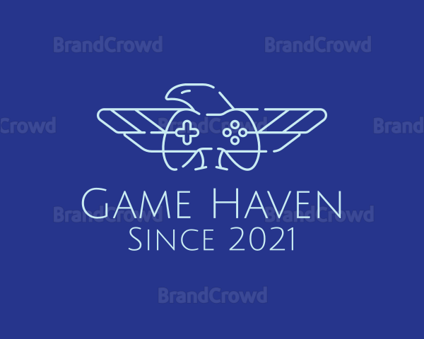 Minimalist Eagle Gamer Logo