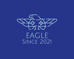 Minimalist Eagle Gamer logo design