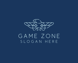 Minimalist Eagle Gamer logo design