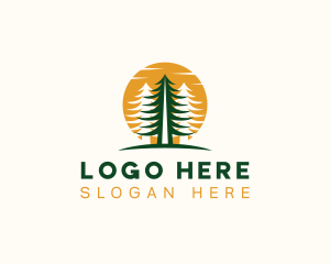 Forestry - Pine Tree Forest Park logo design
