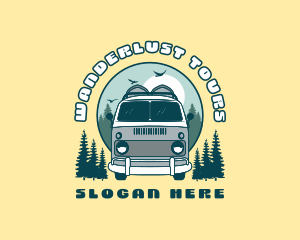 Travel Camping Van logo design