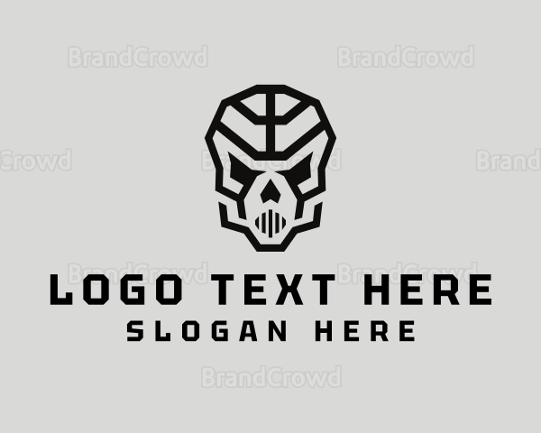 Skeleton Skull Mask Logo