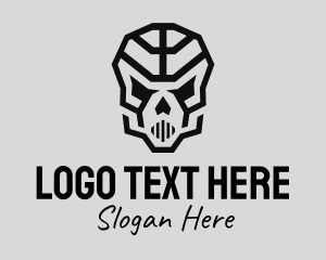 Gang - Black Skull Mascot logo design