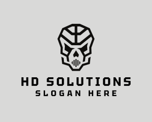 Skeleton Skull Mask  logo design