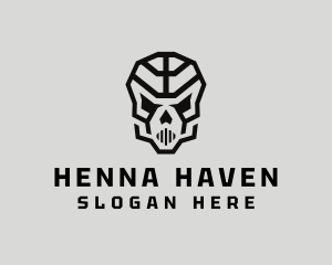 Skeleton Skull Mask  logo design