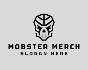 Gangster - Skeleton Skull Mask logo design