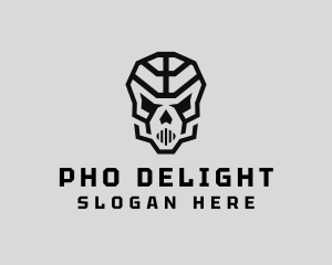 Skeleton Skull Mask  logo design