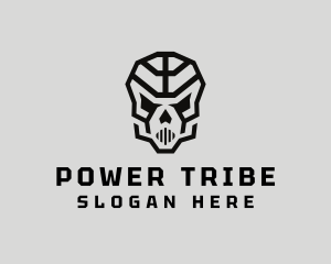 Gang - Skeleton Skull Mask logo design