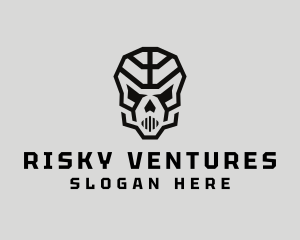 Dangerous - Skeleton Skull Mask logo design