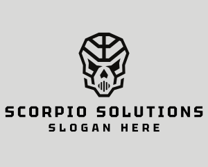 Skeleton Skull Mask  logo design