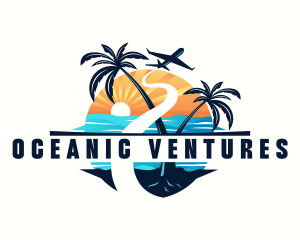 Beach Vacation Travel logo design