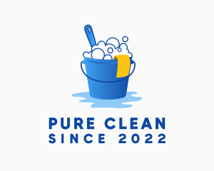 Housekeeping Cleaning Bucket logo design