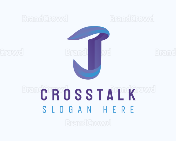Gradient Modern Letter J Logo