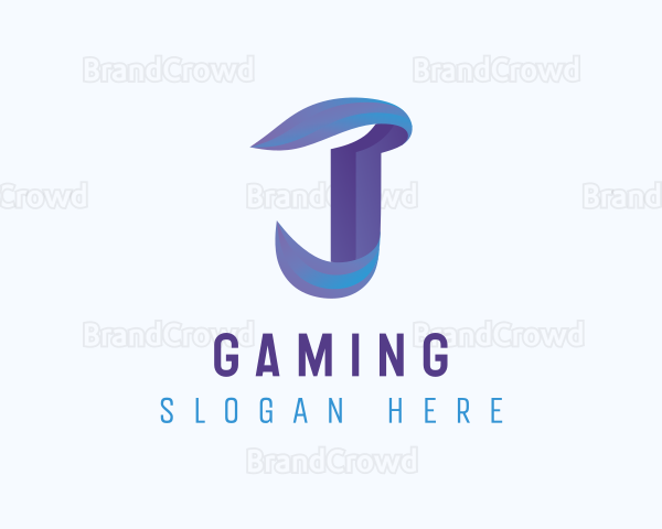 Gradient Modern Letter J Logo