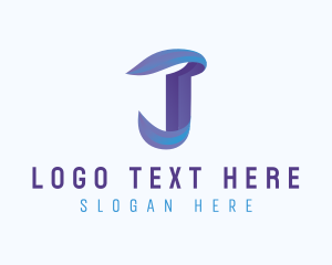 Letter J - Gradient Modern Letter J logo design