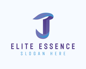 Gradient Modern Letter J Logo