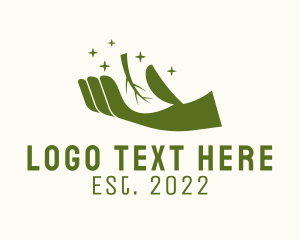 Ecosystem - Green Hand Garden Herb logo design