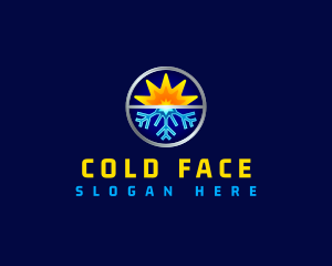 Hot Cold HVAC logo design