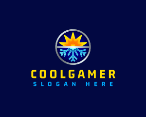 Ice - Hot Cold HVAC logo design