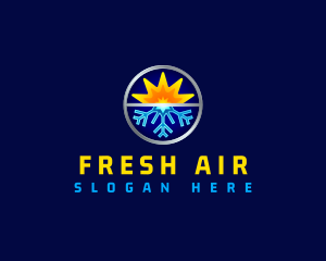 Hot Cold HVAC logo design