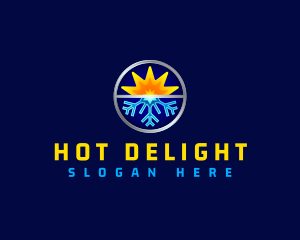 Hot Cold HVAC logo design