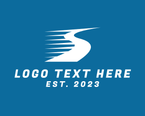 Racing - Fast Road Letter S logo design