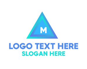 Triangular - Blue Triangular Lettermark logo design