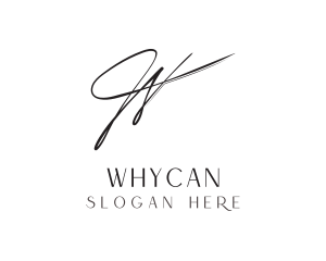 Elegant Signature Letter W logo design