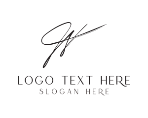 Elegant Signature Letter W Logo