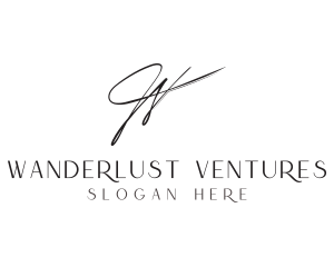 Elegant Signature Letter W logo design