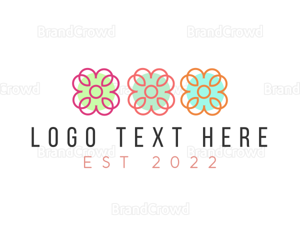 Fashion Flower Interior Design Logo