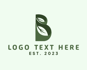 Ecological - Botanical Leaf Letter B logo design