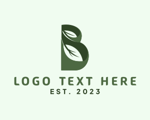 Gardening - Botanical Leaf Letter B logo design