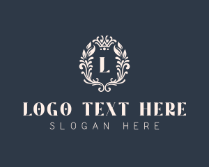 Floral - Crown Floral Wreath logo design